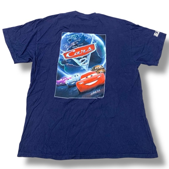 Vintage Delta Pro Weight 2011 Disney Cars 2 100% Cotton Promo T-Shirt Men’s XL - Picture 3 of 4